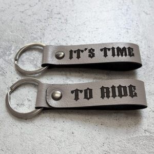 Кожаный брелок It's time to ride